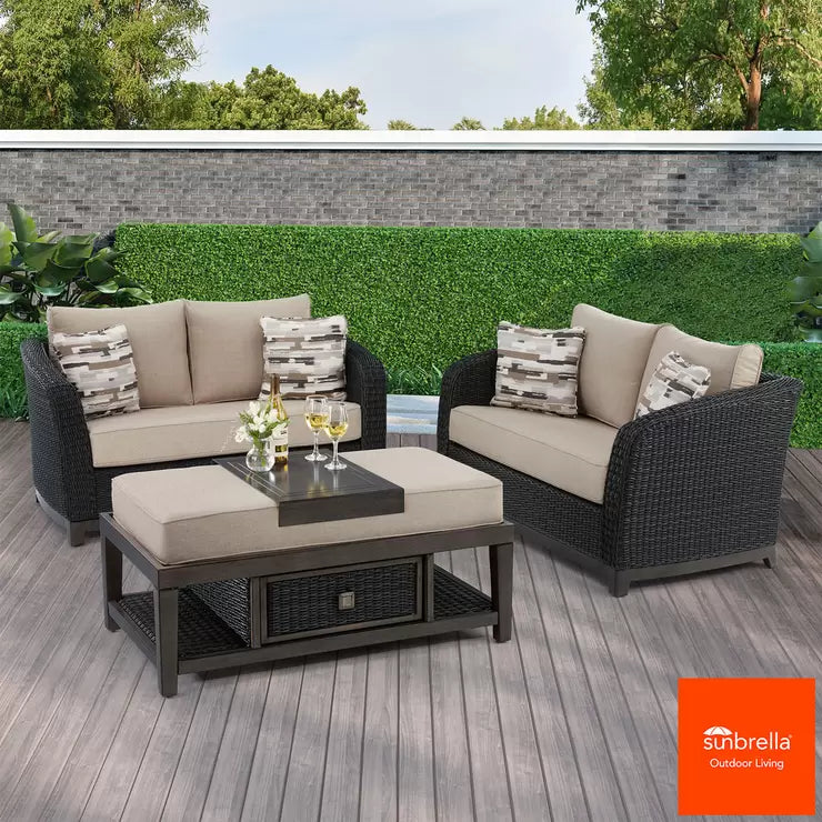 Deep seating patio deals sectional