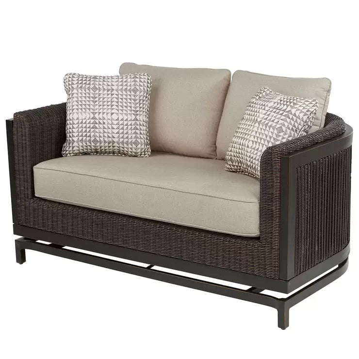 Agio Wellington 5 Piece Woven Fire Chat Set + Cover