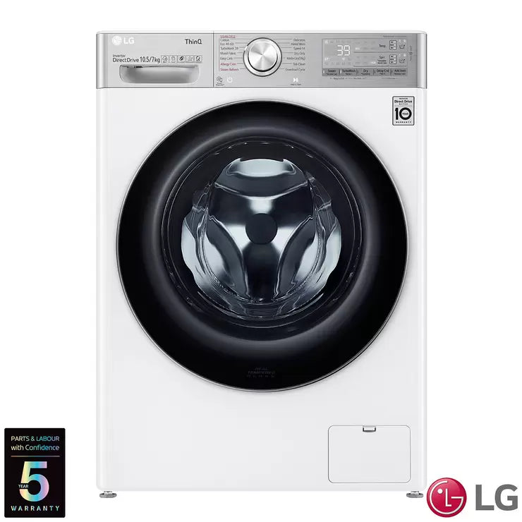 LG FWV1117WTSA, 10.5/7kg, 1400rpm, Washer Dryer, E Rated in White