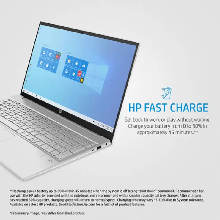 HP Pavilion, AMD Ryzen 5, 8GB RAM, 256GB SSD, 15.6 Inch Laptop, 15-eh1013na