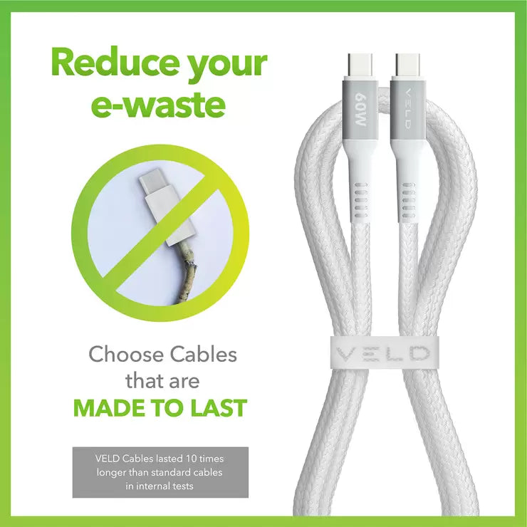 Veld Super-Fast 2m Type-C to Type-C - 3 Pack