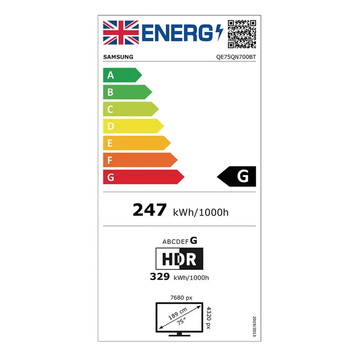 Samsung QE75QN700BTXXU 75 Inch Neo QLED 8K Ultra HD Smart TV