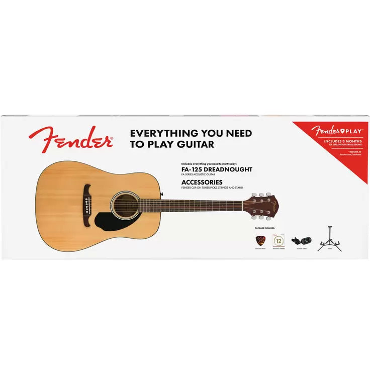 Fender FA-125 Dreadnought Acoustic Guitar in Natural