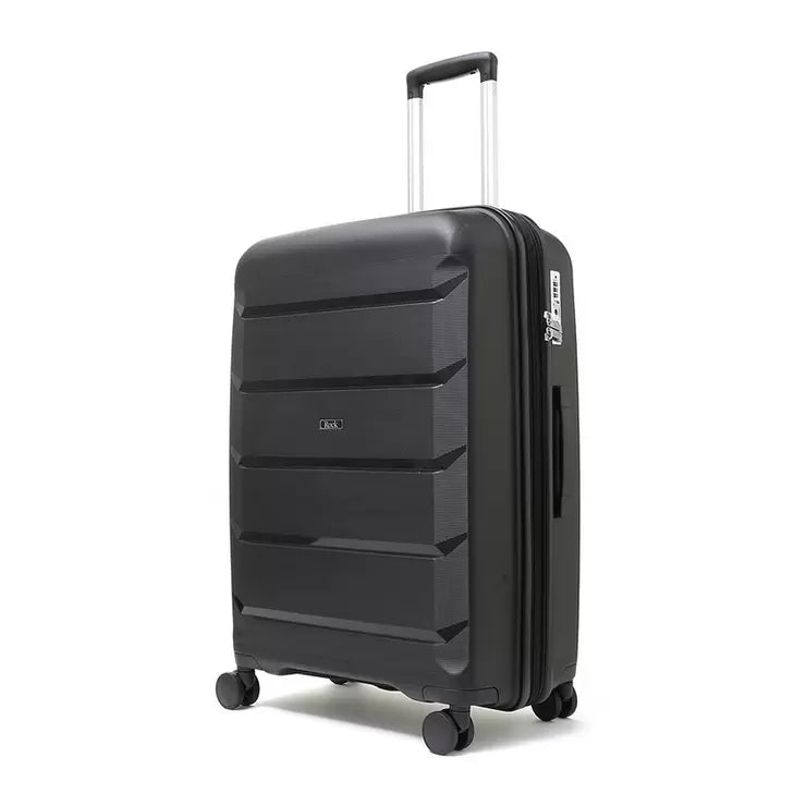 Rock Tulum 2 Piece Hardside Luggage Set in Black