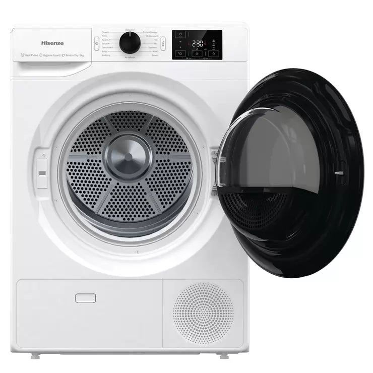 Hisense DHGE904, 9kg, Heat Pump Dryer, A++ Rated in White