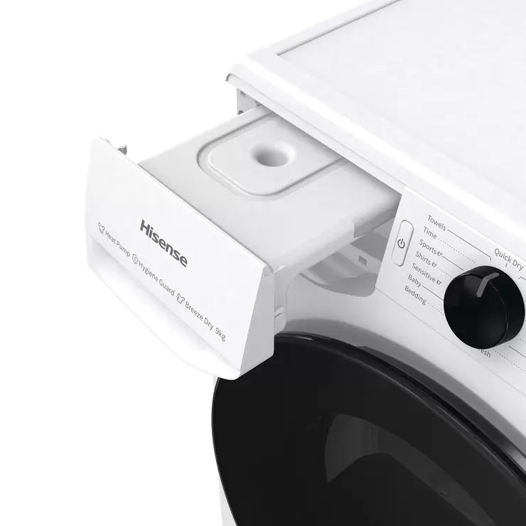 Hisense DHGE904, 9kg, Heat Pump Dryer, A++ Rated in White