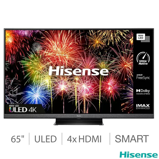 Hisense 65U8HQTUK 65 Inch Mini LED ULED 4K Ultra HD Smart TV