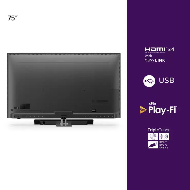 Philips 75PML9636/12 75 Inch Mini LED 4K Ultra HD Smart Ambilight TV