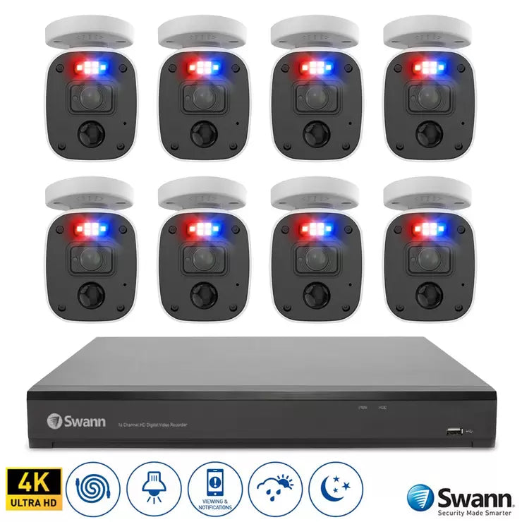 Swann 16 Channel 2TB DVR Recorder with x 4K Ultra HD Enforcer