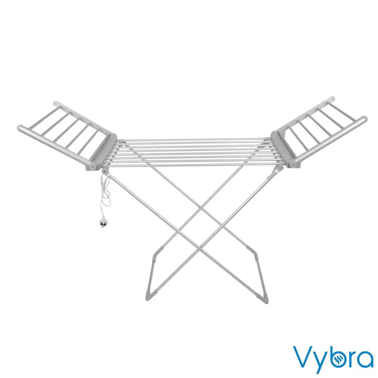 Vybra Heated 20 Rail Winged Airer With Cover, VS001-20R