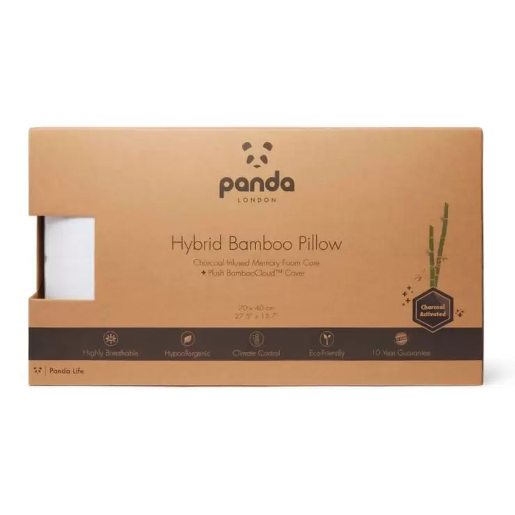Panda Hybrid Memory Foam Pillow with Bamboo Cover