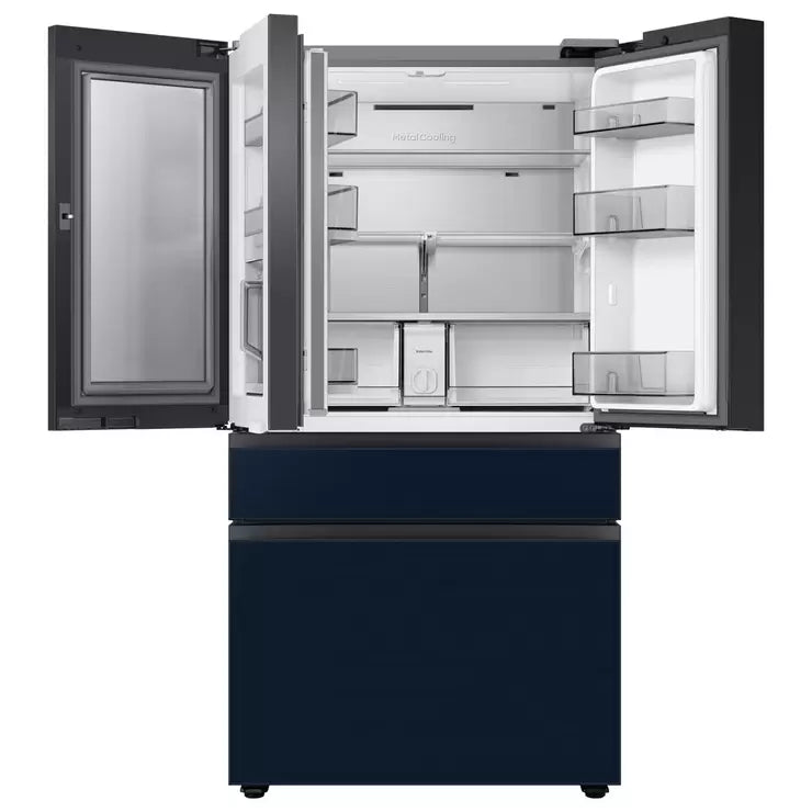 Samsung Bespoke RF23BB860EQN/EU Multidoor Fridge Freezer with Beverage Center™, E Rated in Metal Navy