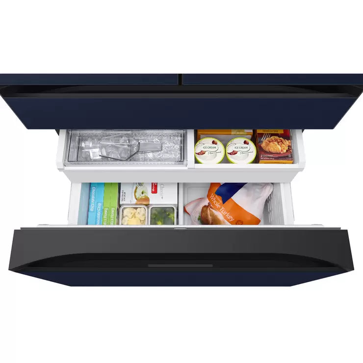 Samsung Bespoke RF23BB860EQN/EU Multidoor Fridge Freezer with Beverage Center™, E Rated in Metal Navy