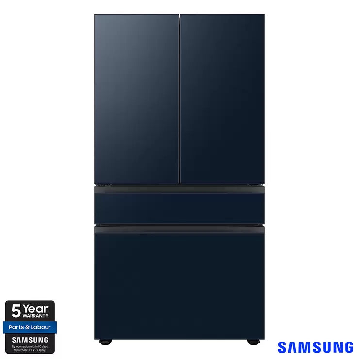 Samsung Bespoke RF23BB860EQN/EU Multidoor Fridge Freezer with Beverage Center™, E Rated in Metal Navy