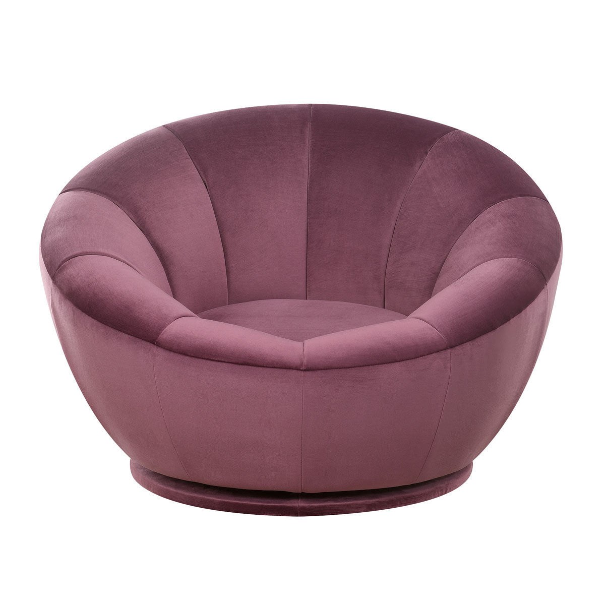True Innovations Purple Velvet Swivel Chair