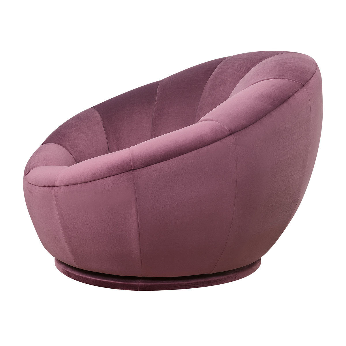 True Innovations Purple Velvet Swivel Chair