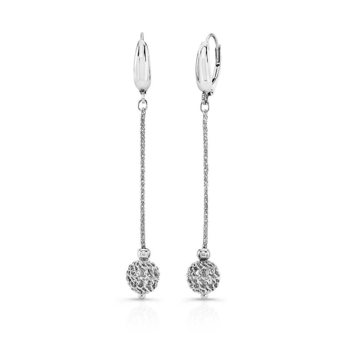 18ct White Gold Dangle Ball Earrings18ct White Gold Dangle Ball Earrings - Signature Retail Stores