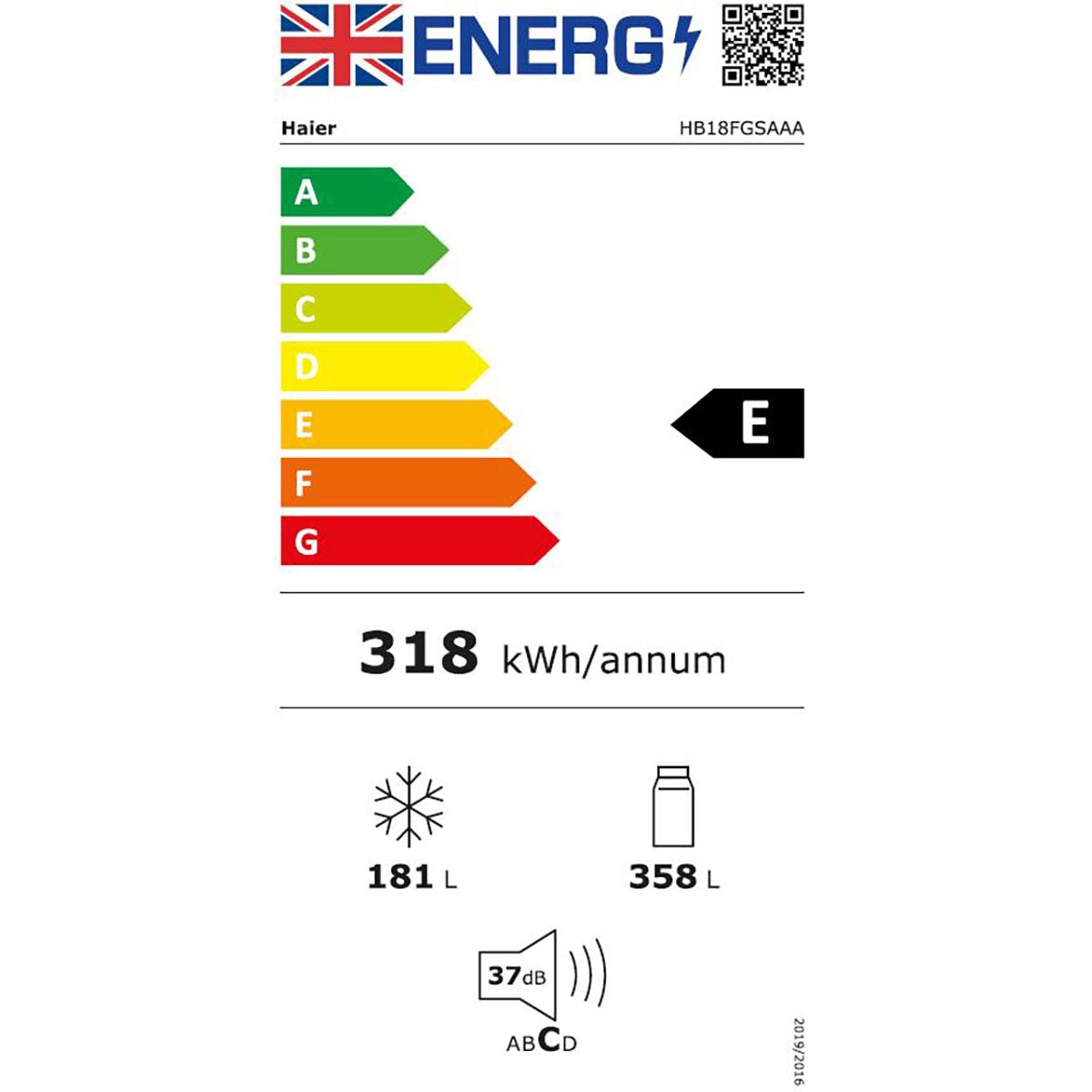 Haier HB18FGSAAA, Multidoor Fridge Freezer E Rated in Titanium Steel