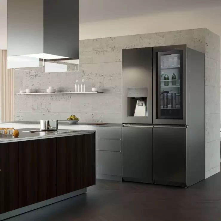LG SIGNATURE LSR100, Multidoor Fridge Freezer F Rated in Silver