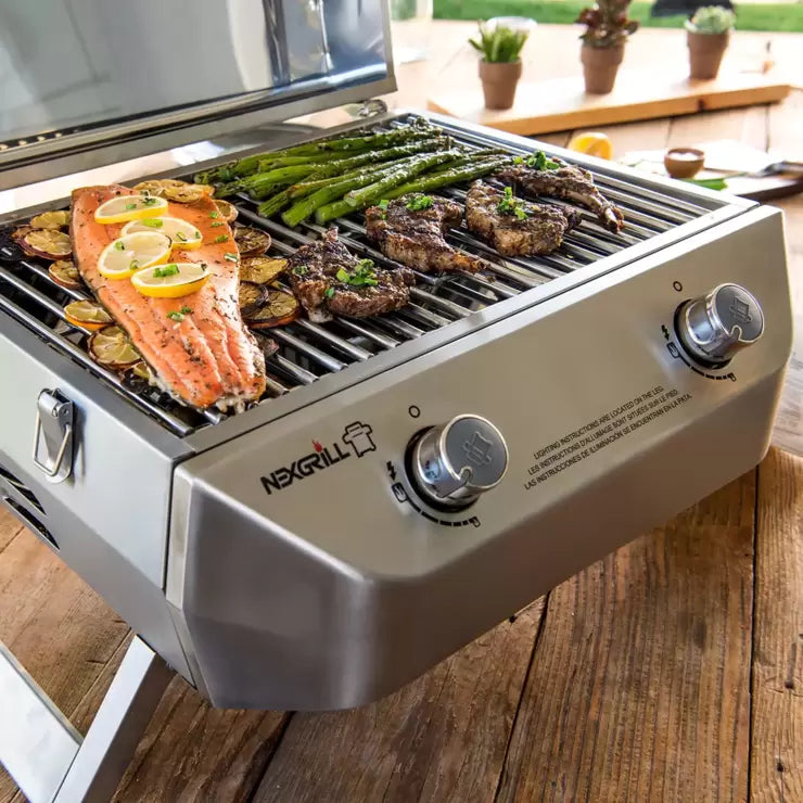 Nexgrill 2 Burner Stainless Steel Table Top Gas Barbecue