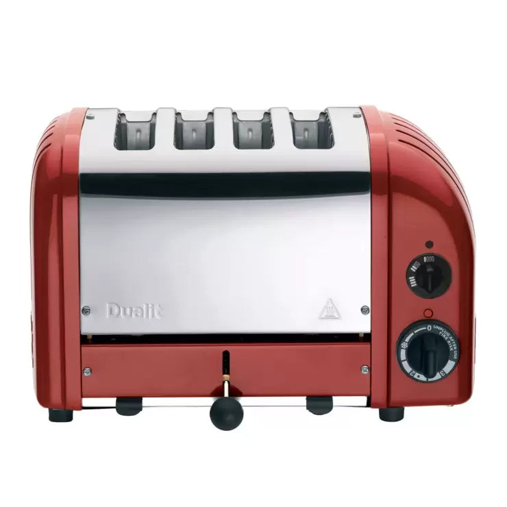 Dualit 4 Slot Classic Toaster With Sandwich Cage, Red 40591