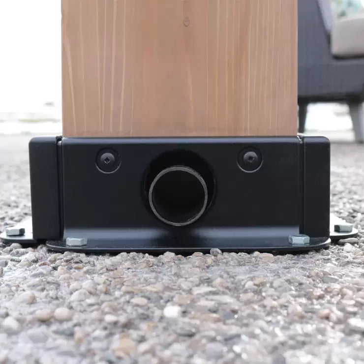 Yardistry 11ft x 13ft (3.4 x 4m) Wooden Louvered Pergola with Aluminium Roof