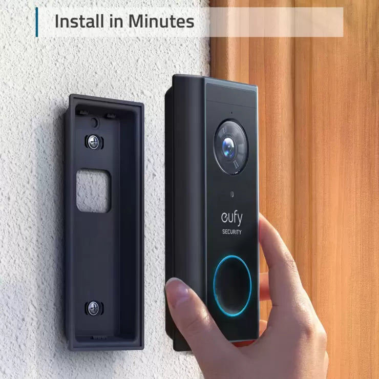 Eufy 2K Video Battery Doorbell with HomeBase 2 16GB Local Storage and EufyCam 2 Pro Wireless Home Security Camera