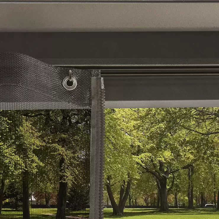 Sojag Moreno 10ft x 12ft (2.88 x 3.53m) Aluminium Frame Sun Shelter with Galvanised Steel Roof + Insect Netting