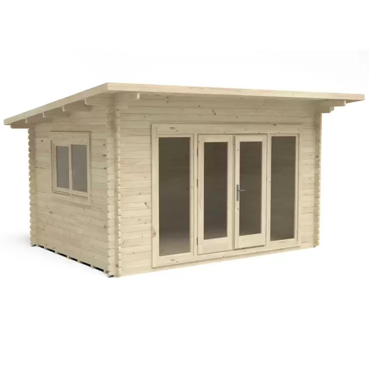 Forest Garden Melbury 45mm Log Cabin 13ft 1" x 9ft 8" (4 x 3 m)