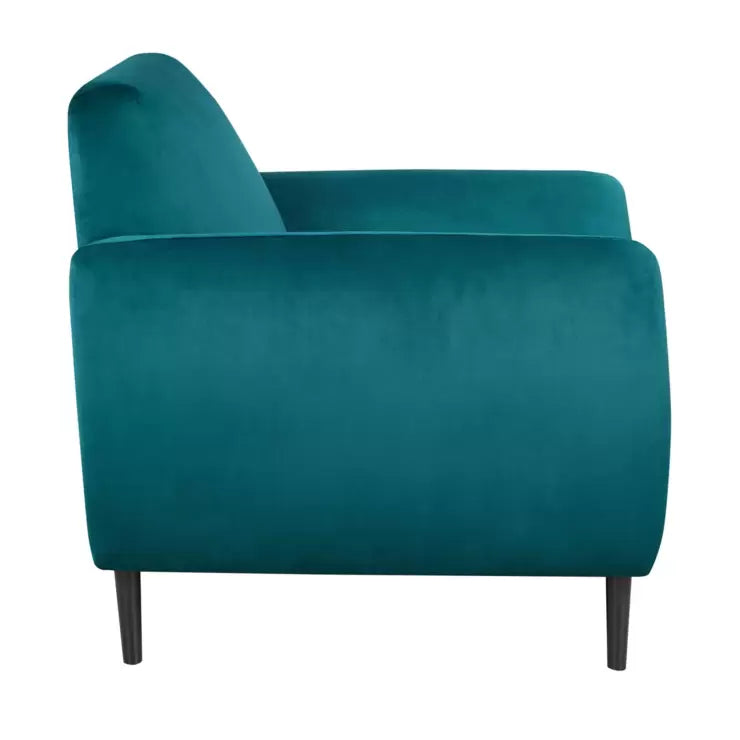Living Style Teal Velvet Accent Chair