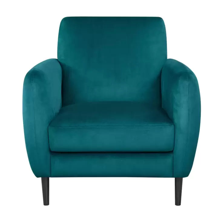 Living Style Teal Velvet Accent Chair