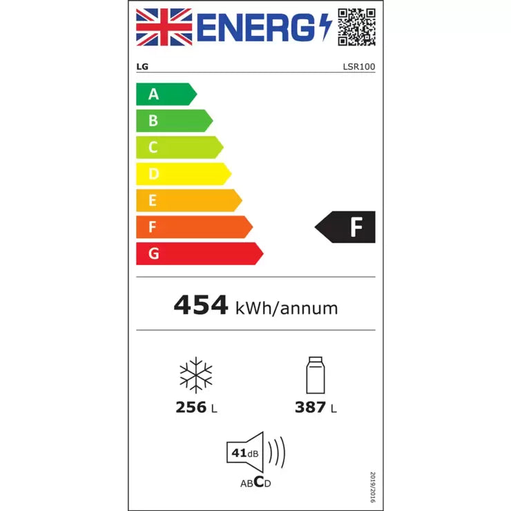 LG SIGNATURE LSR100, Multidoor Fridge Freezer F Rated in Silver
