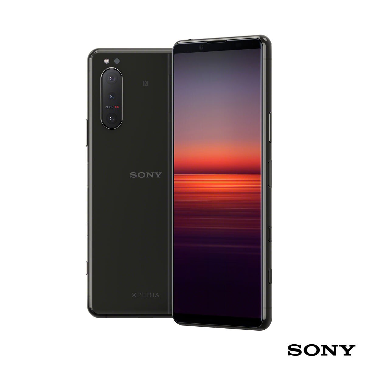 Sony Xperia 5 II 5G Sim Free Mobile Phone in Black with Style Cover and Stand