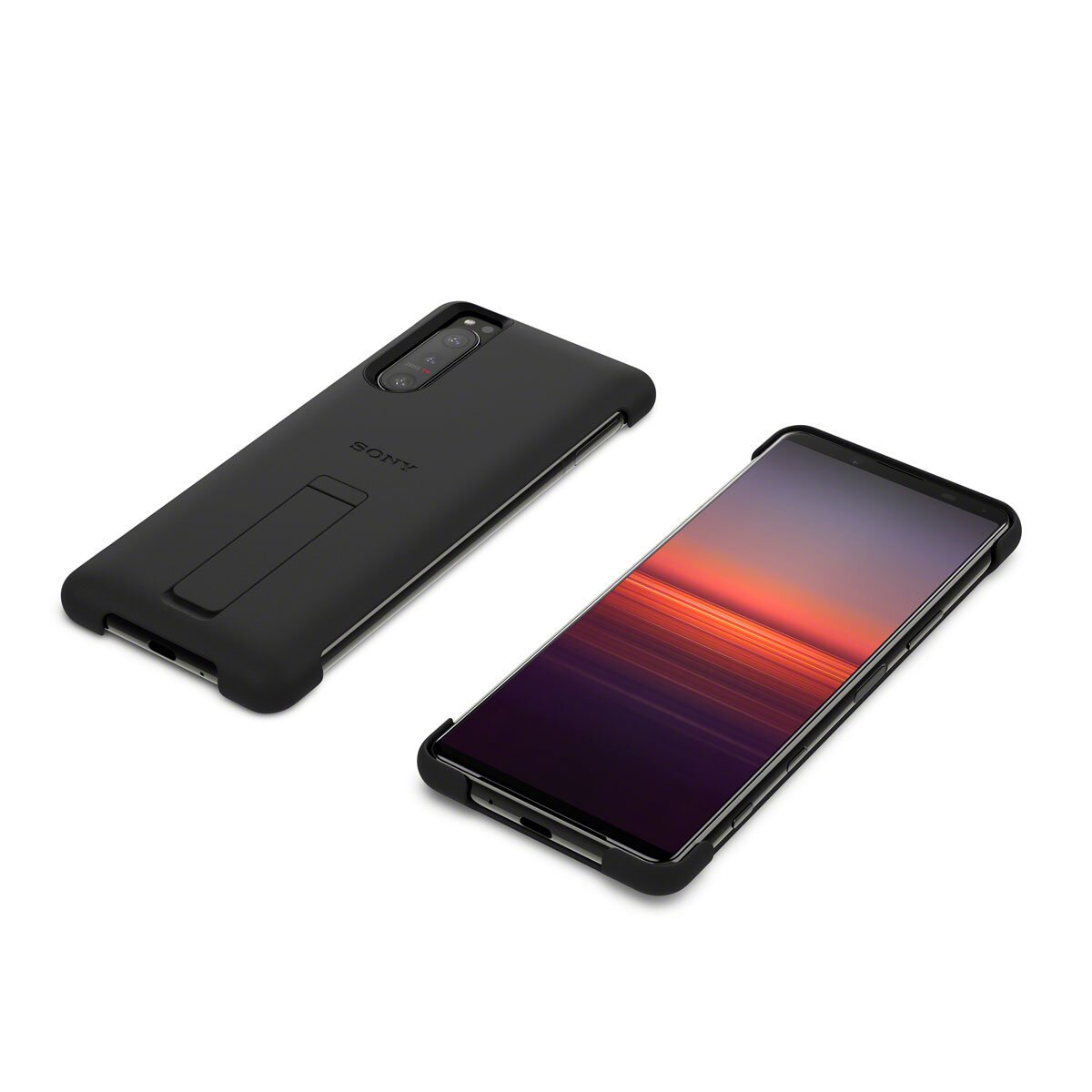 Sony Xperia 5 II 5G Sim Free Mobile Phone in Black with Style Cover and Stand