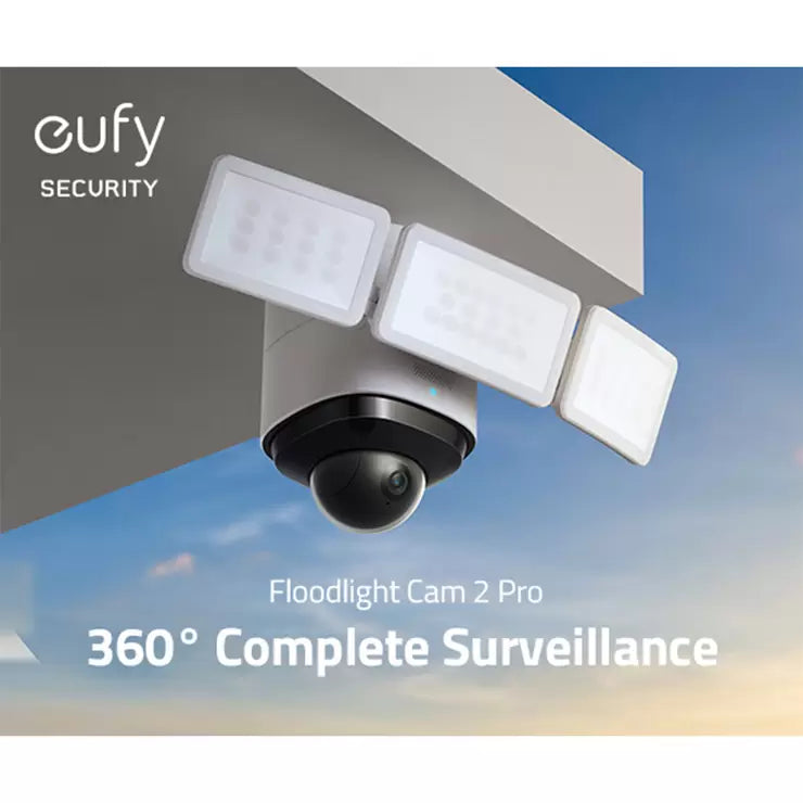 Eufy Floodlight Cam 2 Pro, 360 - Degree Pan & Tilt