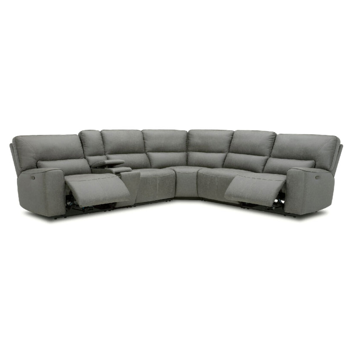 Gilman Creek Sweeny Fabric Reclining Sectional Sofa with Power Headrests