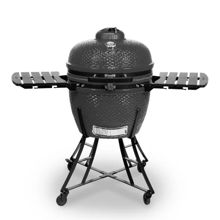 Louisiana Grills 24" (60 cm) Ceramic Kamado Charcoal Barbecue in Grey + Cover