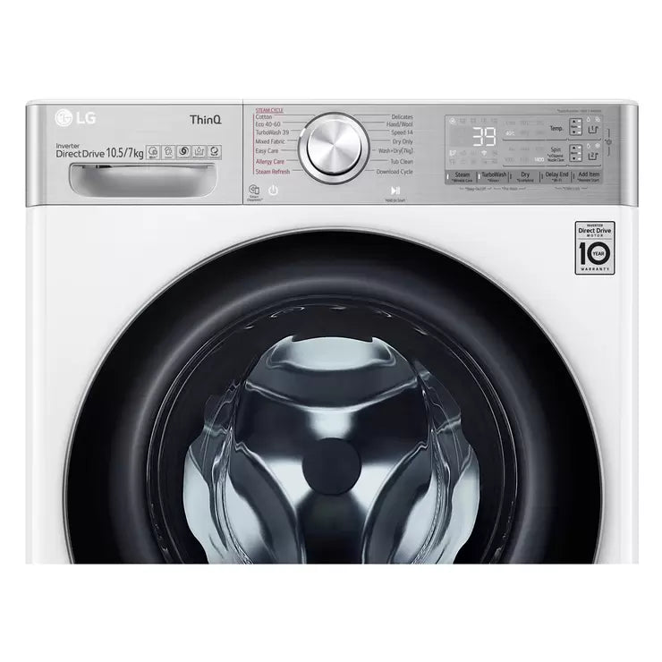 LG FWV1117WTSA, 10.5/7kg, 1400rpm, Washer Dryer, E Rated in White