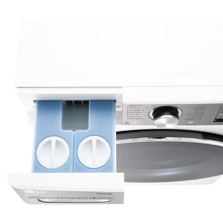 LG FWV1117WTSA, 10.5/7kg, 1400rpm, Washer Dryer, E Rated in White