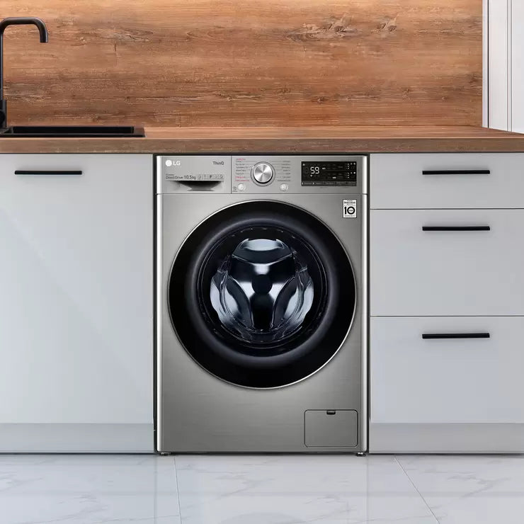 LG F4V710STSA, 10.5kg, 1400rpm, Washing Machine, B Rated in Graphite