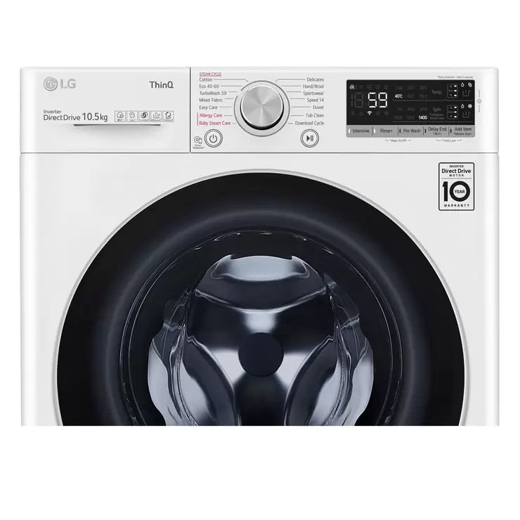 LG F4V710WTSA, 10.5kg, 1400rpm, Washing Machine, B Rated in White