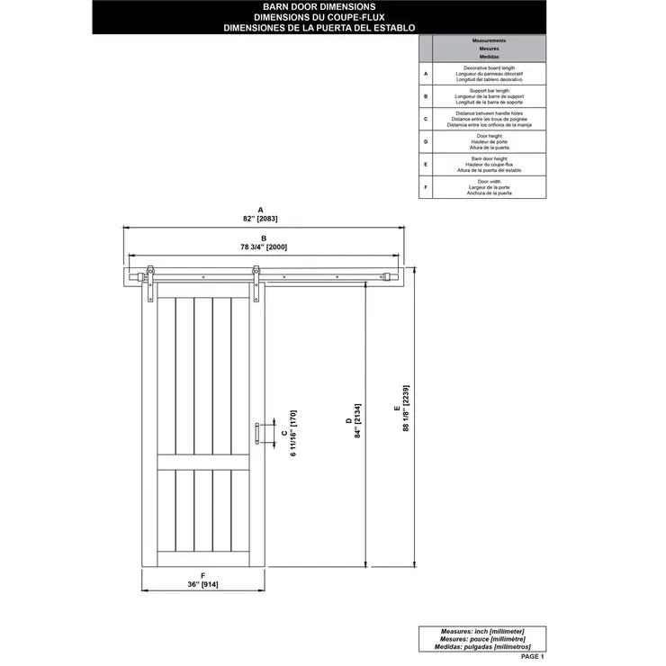 Ove Decors Odyssey Sliding Interior Barn Door in White Textured Wood