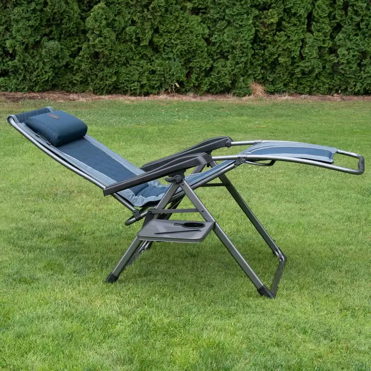 Timber Ridge Zero Gravity Folding Lounger with Side Table