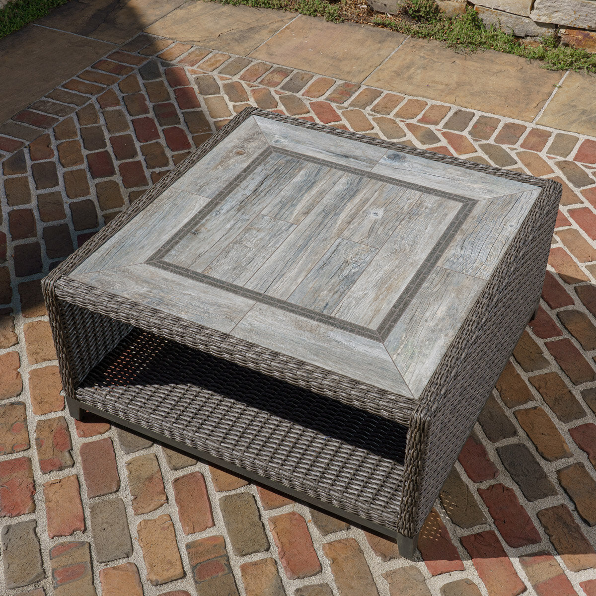 SunVilla Malibu 4 Piece Deep Seating Sectional Corner Patio Set in Cast Ash