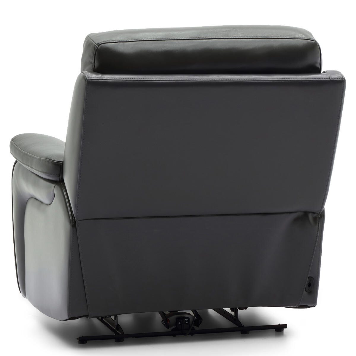 Fletcher Dark Grey Leather Power Recliner Armchair with Power Headrest - Signature Retail Stores