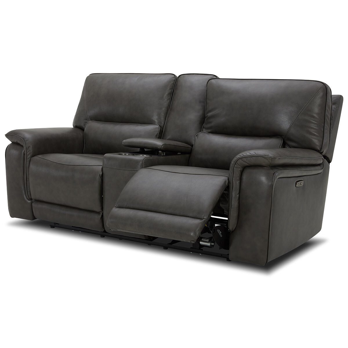 Gilman Creek Maxwell Grey Leather Power Recliner 2 Seater Sofa With Power Headrests - Signature Retail Stores