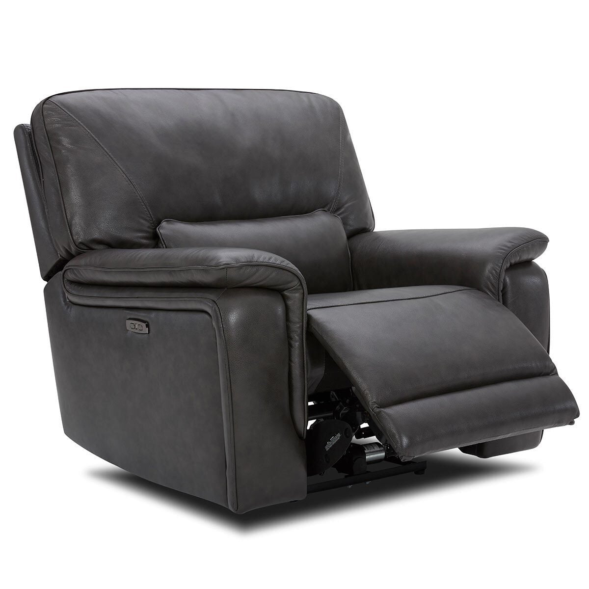 Gilman Creek Maxwell Grey Leather Power Recliner Armchair With Power Headrest - Signature Retail Stores