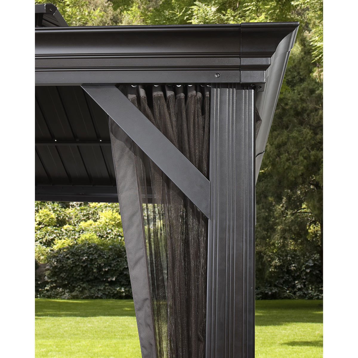 Sojag Messina 12ft x 14ft (3.65 x 4.26m) Sun Shelter with Galvanised Steel Roof + Insect Netting - Signature Retail Stores