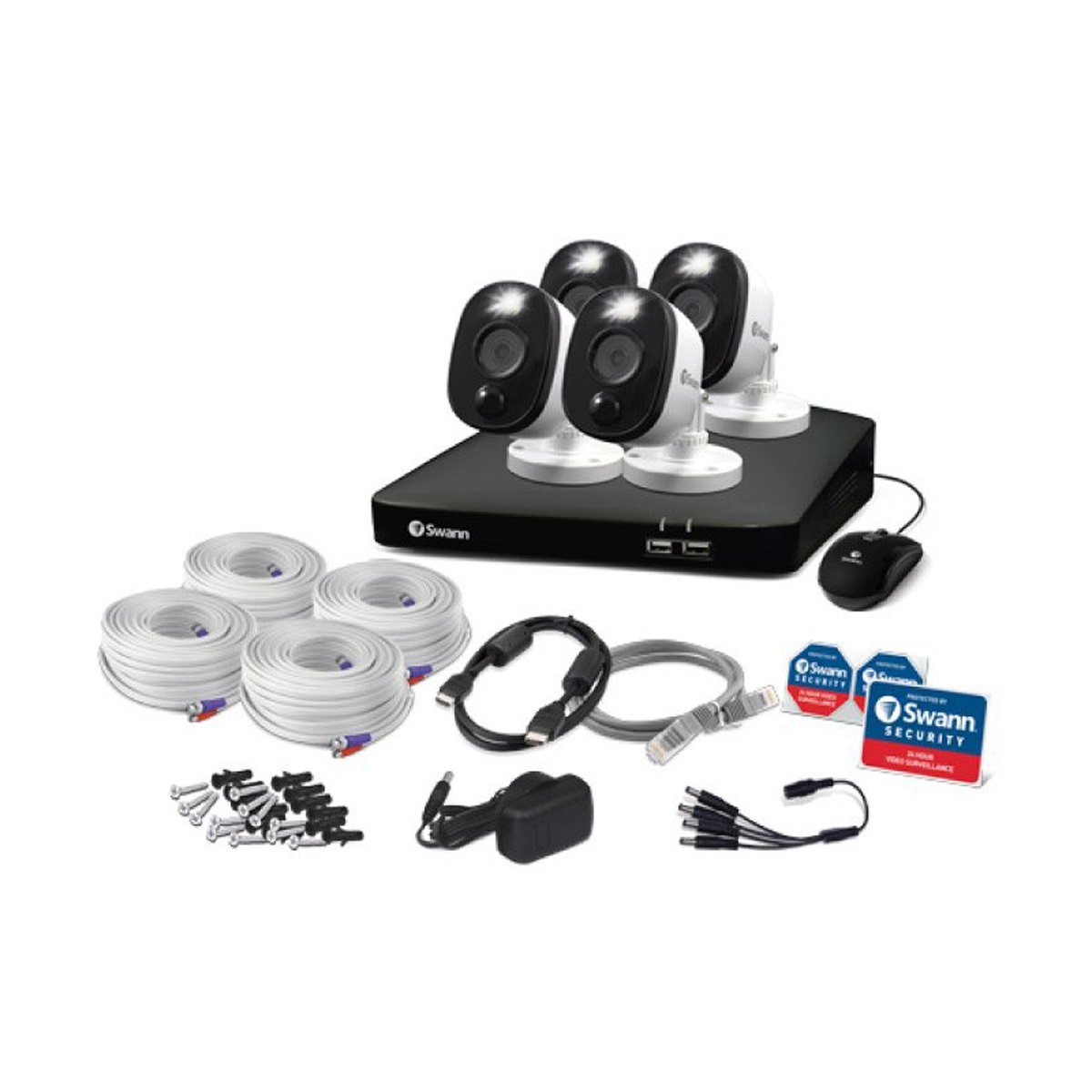 Swann 8 Channel 1TB DVR with 4 x 1080p Sensor Warning Light Security Cameras, SWDVK-846804WL-EU - Signature Retail Stores