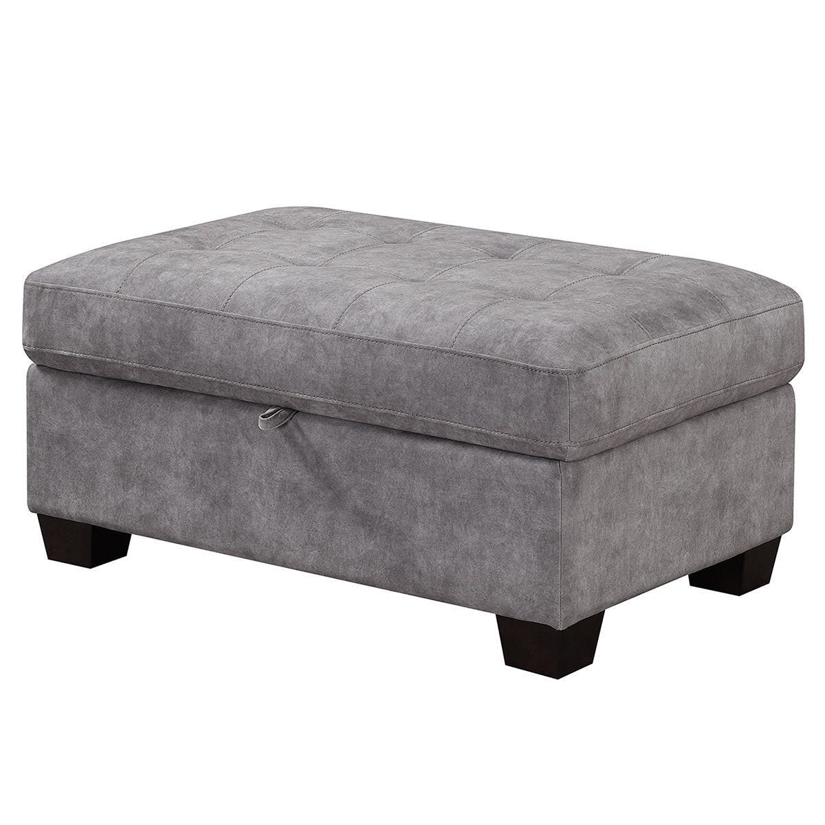 Thomasville Kylie Grey Fabric Corner Sofa with Storage Ottoman - Signature Retail Stores